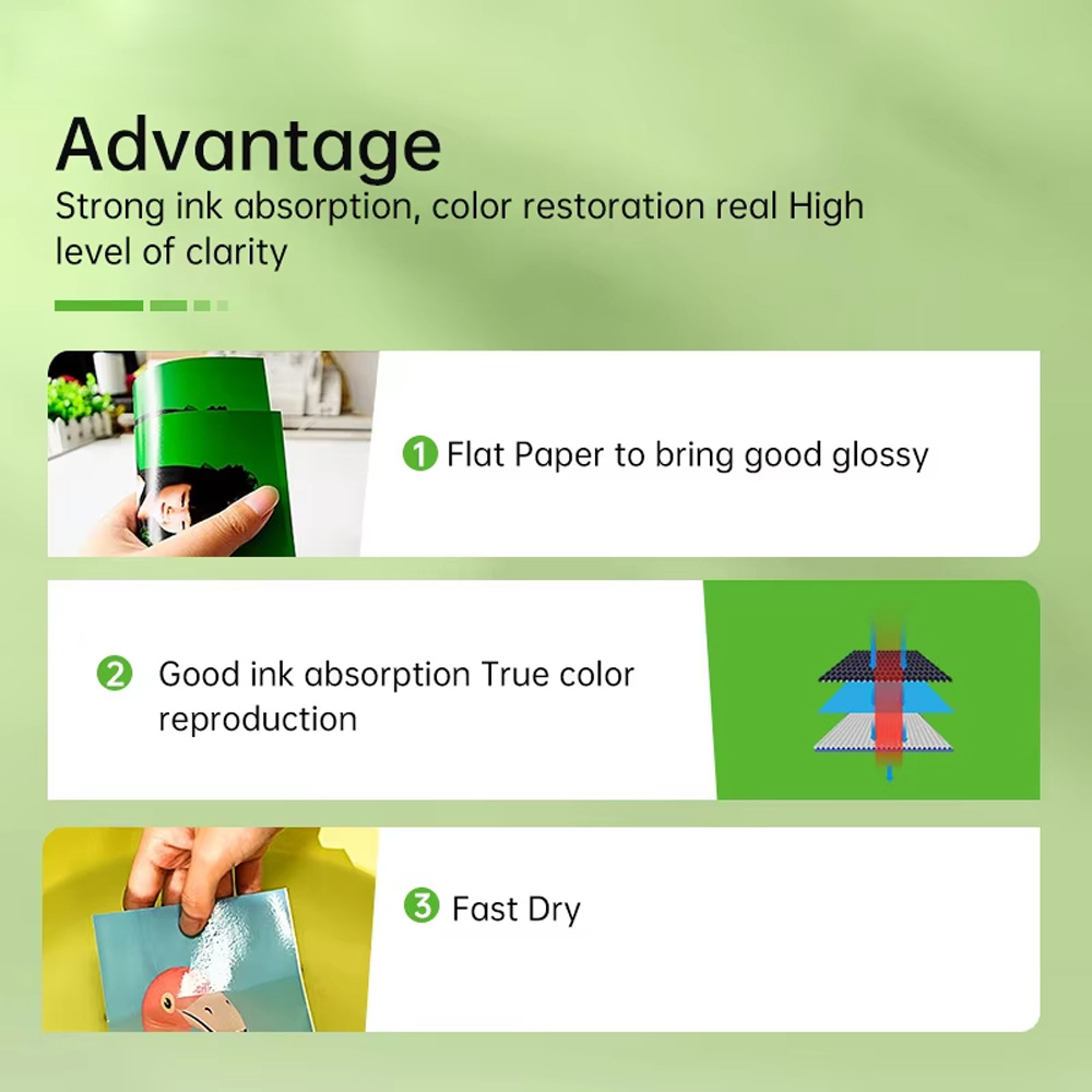 High Quality 5/6/7/8/10/12 Inch Glossy Photo Paper High Gloss Quick Dry for for Canon Epson HP Inkjet Printer