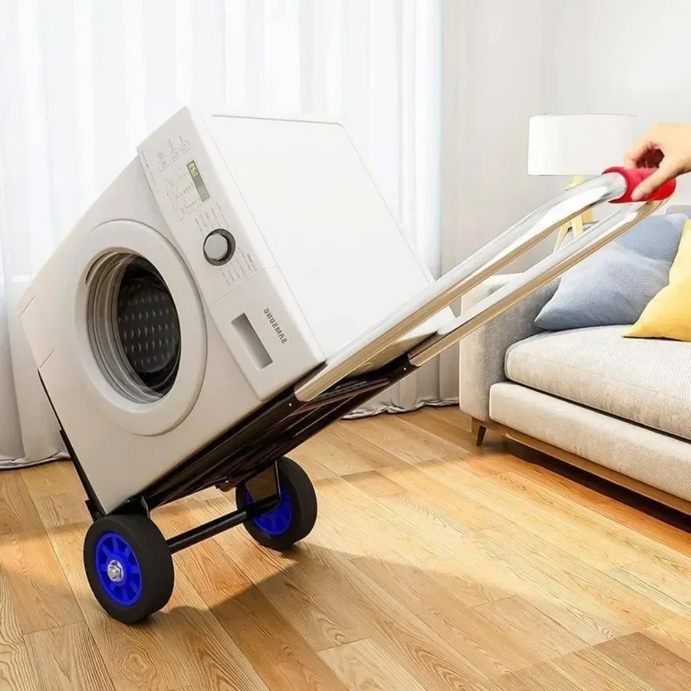 Carrello portabagagli multiuso con 3 corde elastiche Carrello pieghevole regolabile per generi alimentari da viaggio all'aperto