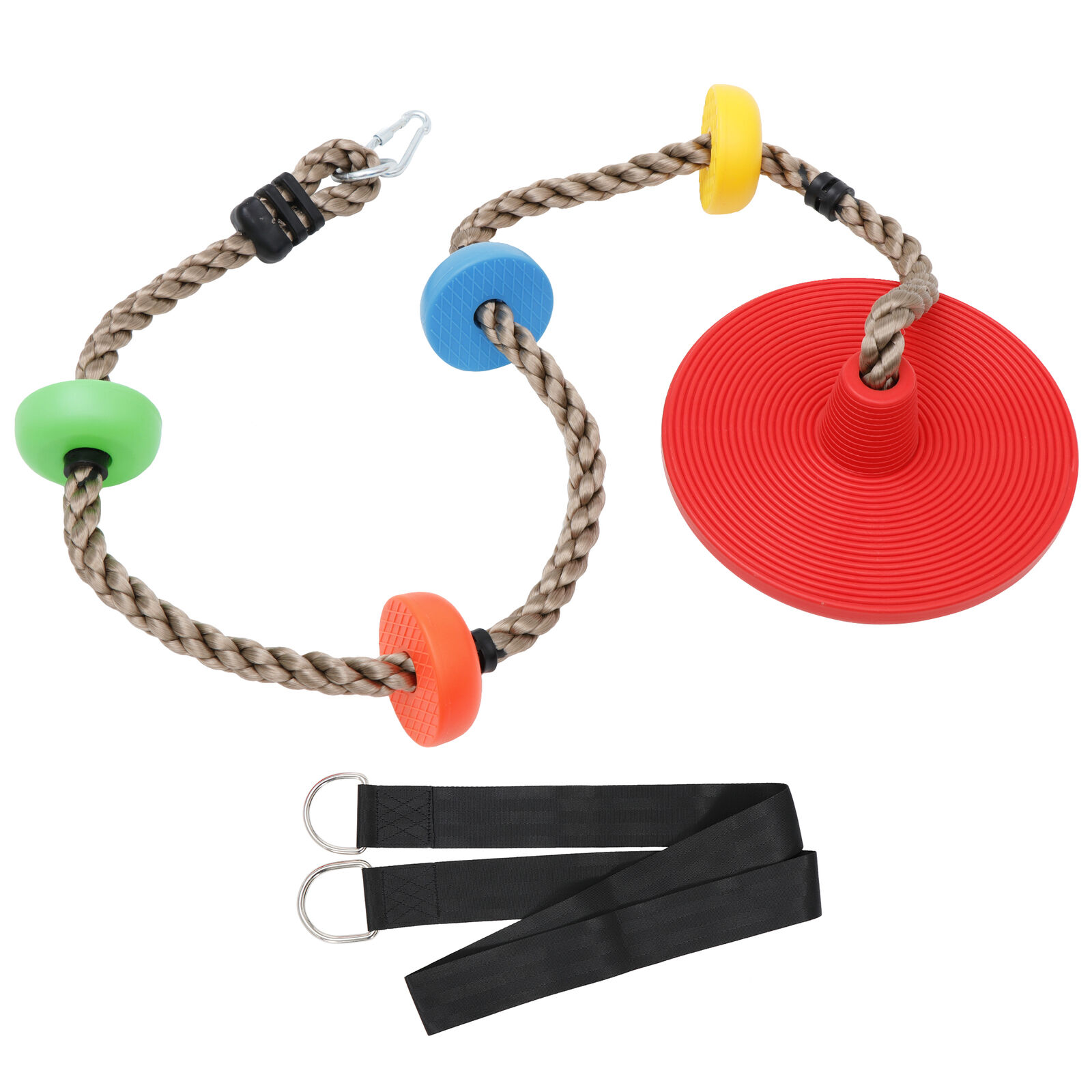 Columpios de árbol de calle de jardín al aire libre para niños, columpios suspendidos, cuerda de escalada con plataformas, asiento de Silla, columpios de enchufe