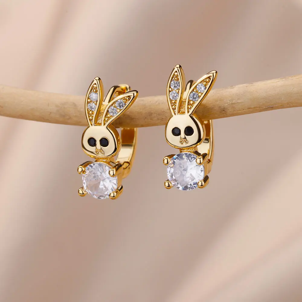 Zircon Tròn Đôi Khuyên Tai Vòng Cho Nữ Thép Không Gỉ Vòng Vòng Tròn Trái Tim Ác Xanh Bông Tai Nữ Thời Trang Trang Sức Dự Tiệc Tặng BFF