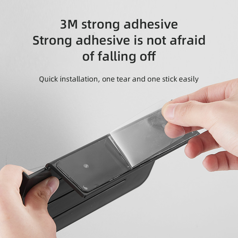 ABS ห้องน้ําชั้นวางของสีดําชั้นวางผู้ถือตะกร้าอาบน้ําโทรศัพท์ห้องน้ําองค์กร WB8011