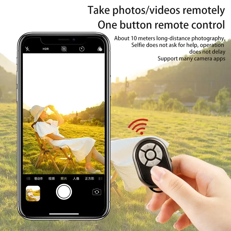 Bluetooth-Fernbedienung für iPhone Xiaomi IOS Android Phone Universal-Fernbedienung Selfie Stick Bluetooth-Kamera-Controller