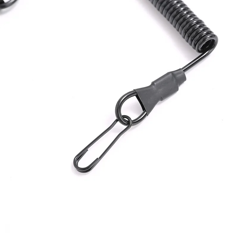 Cordón elástico táctico antipérdida, antirrobo, antircorte, resorte militar, cinturón de seguridad, cuerda para pistola, llavero, accesorios para linterna