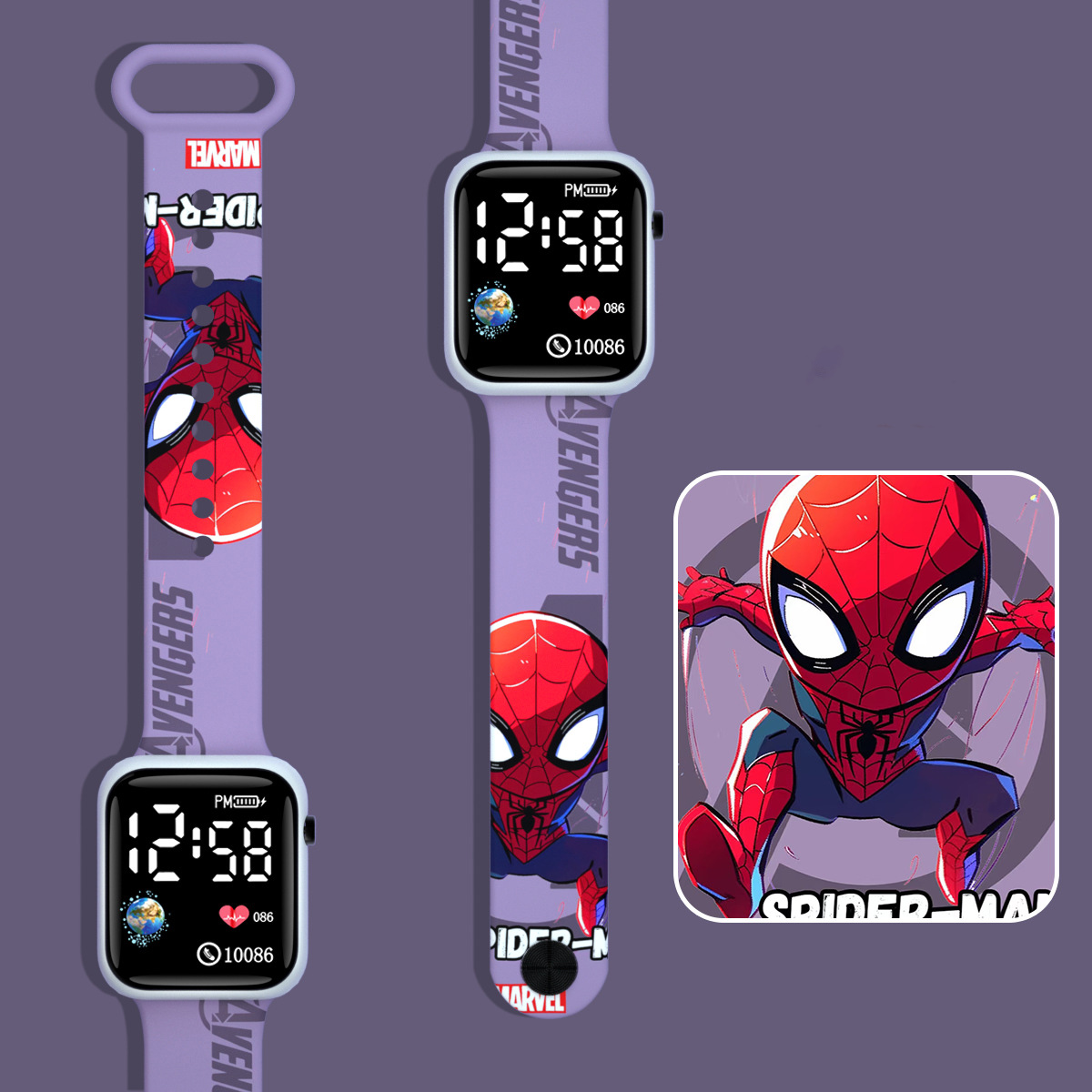 Modne zegarki dziecięce z motywem Spidermana dla dziewczynek, inteligentny zegarek dla dzieci, zegarek cyfrowy dla dziewczynki, zegarek damski, zegarek dziecięcy. ﻿