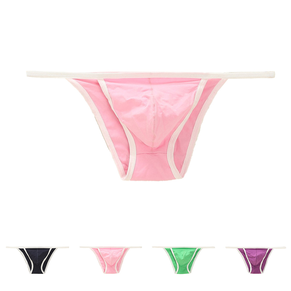 1pc Männer Sexy Tanga G-String U-konvexen Beutel Bikini-Slip Tangas Baumwolle Mischung Dessous Unterwäsche Höschen für Mann
