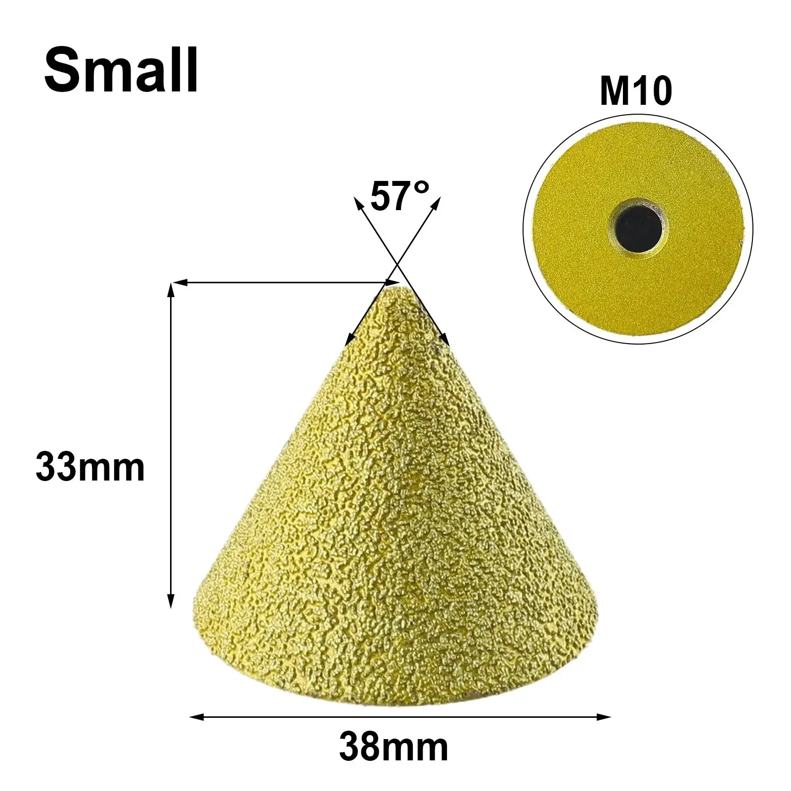 1PC เพชรเจาะ Bits บดล้อ Chamfering M10 เกลียวขัดกระเบื้องเซรามิคยูทิลิตี้ 38/50 มม.เรียวแกะสลักตัด