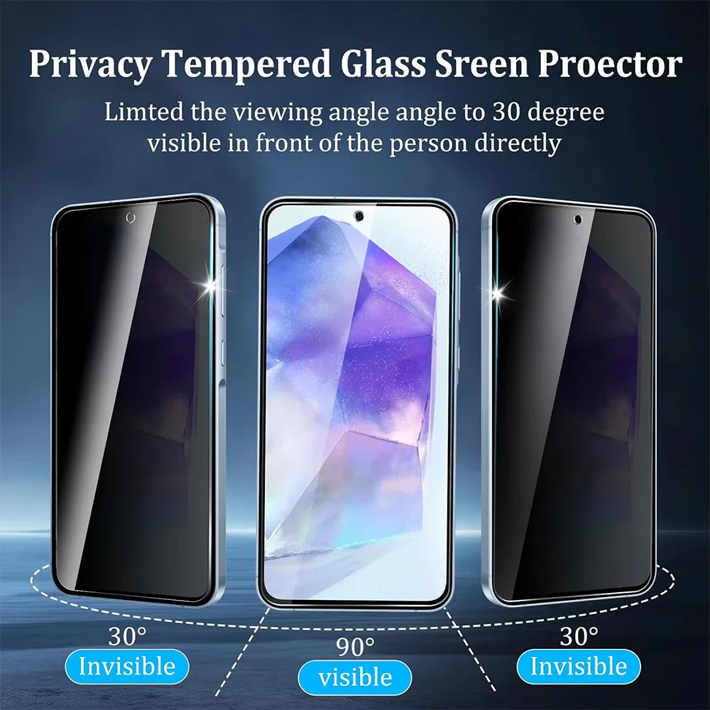 Privacy Protezione Dello Schermo Per Samsung A06 A15 5G A16 A14 A13 A12 A05 A05S A04 A71 A72 A73 A70 A10 A10S Anti-Spy Pellicola di Vetro Temperato