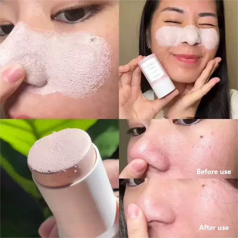 Pink Salt Facial Cleansing Mud Stick Soften Old Keratin Clean Pores Skin Softening Moisturizing Improve Skin Texture Solid Mask