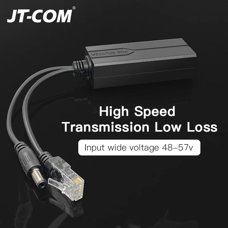Standard POE Splitter 48V to 5V 12V 1.2A 2A Micro USB tpye-C 100M/1000M POE Camera Injector Power Supply for Huawei Hikvision