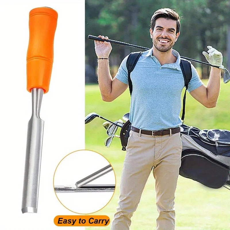 1Pc Strumento per la rimozione del nastro per impugnatura da golf Kit di riparazione per la sostituzione dell'impugnatura da golf Dispositivo per la rimozione del nastro per la raccolta del nastro per mazze da golf con albero in acciaio