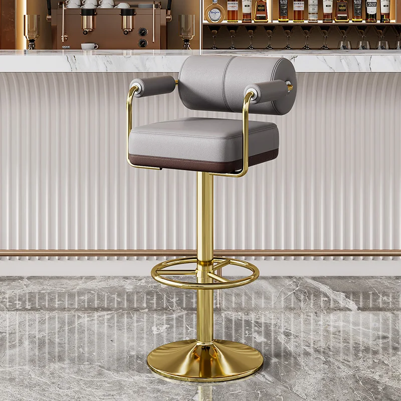 kitchen High dining bar chair backrest luxury Swivel counter Interior Armchair backrest high stool for counter ergonomic