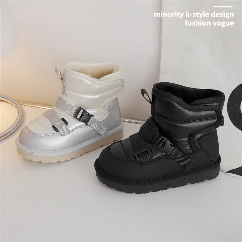 Crianças botas de neve de inverno bebê resistir inverno-20 graus botas altas meninos botas de neve à prova dwaterproof água meninas engrossar botas esportivas de pelúcia