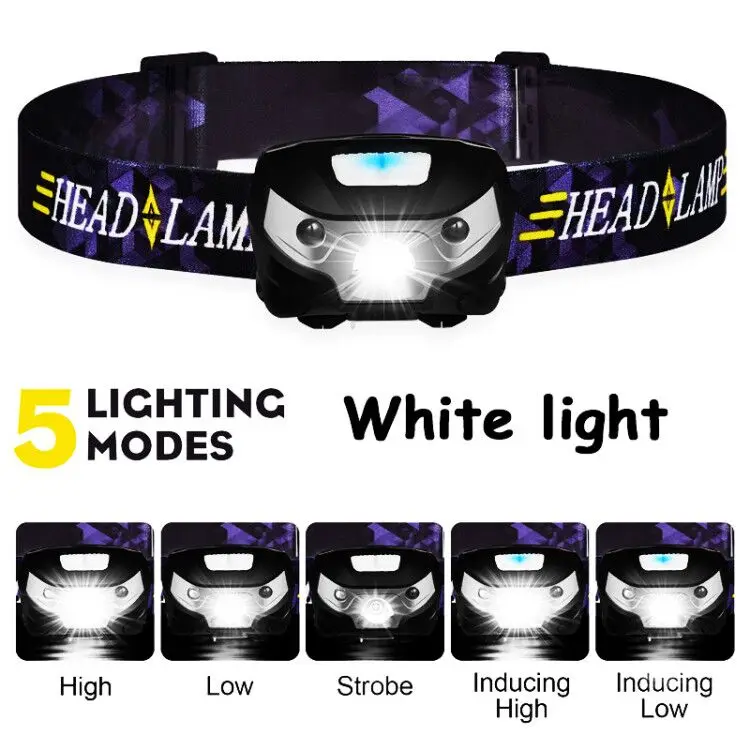 Linterna frontal LED ZK20, Mini faro con Sensor recargable por USB, luz de Camping para motocicleta, linterna portátil EDC