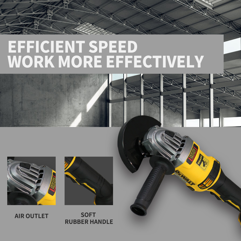 DEWALT-amoladora angular sin escobillas DCG414, corte de Metal/madera/tubería, carga de 100/125/150MM, pulidora, herramientas eléctricas