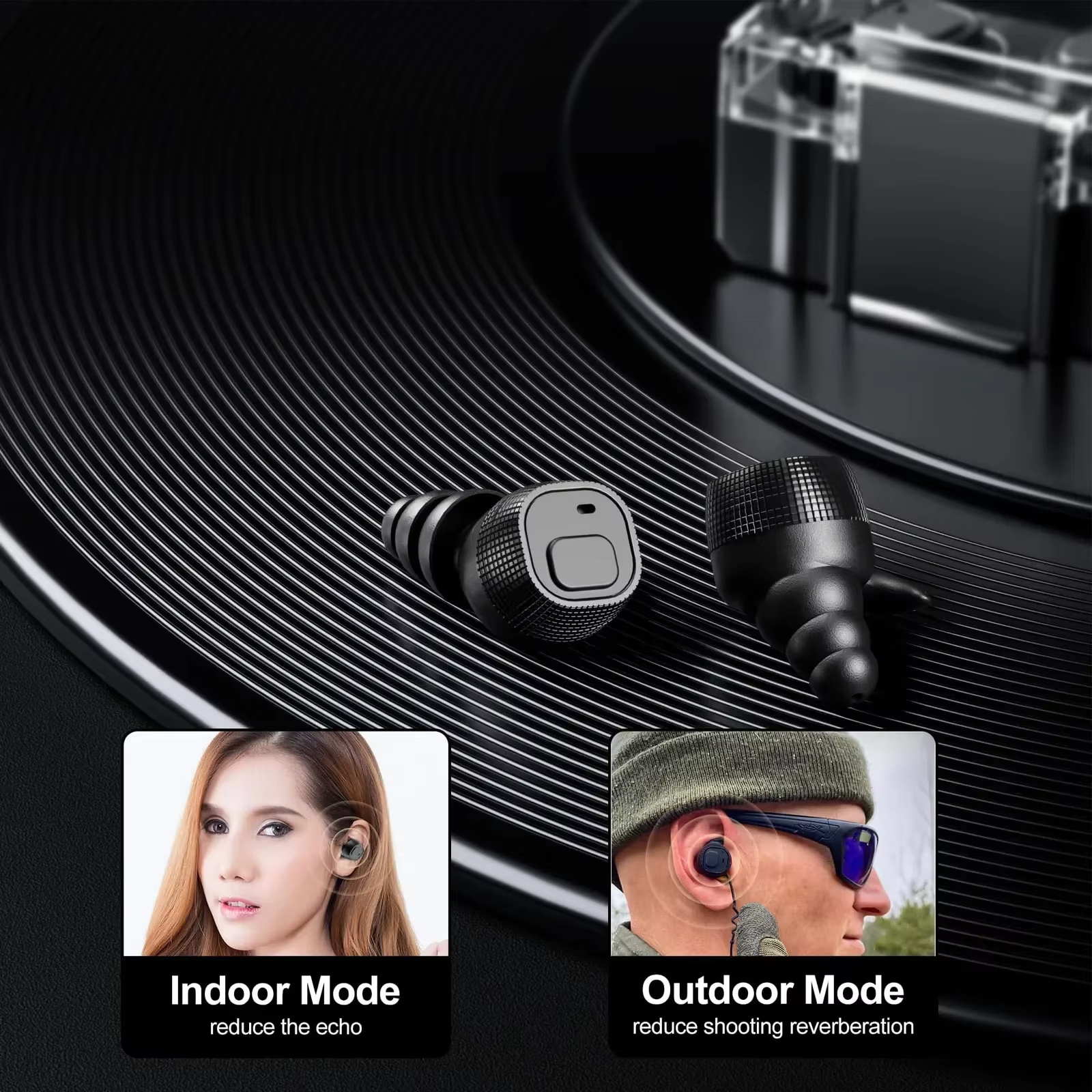 EARMOR M20 Auriculares electrónicos Auriculares antiruido 22dB, orejeras para disparar, protectores auditivos electrónicos, accesorios de tiro