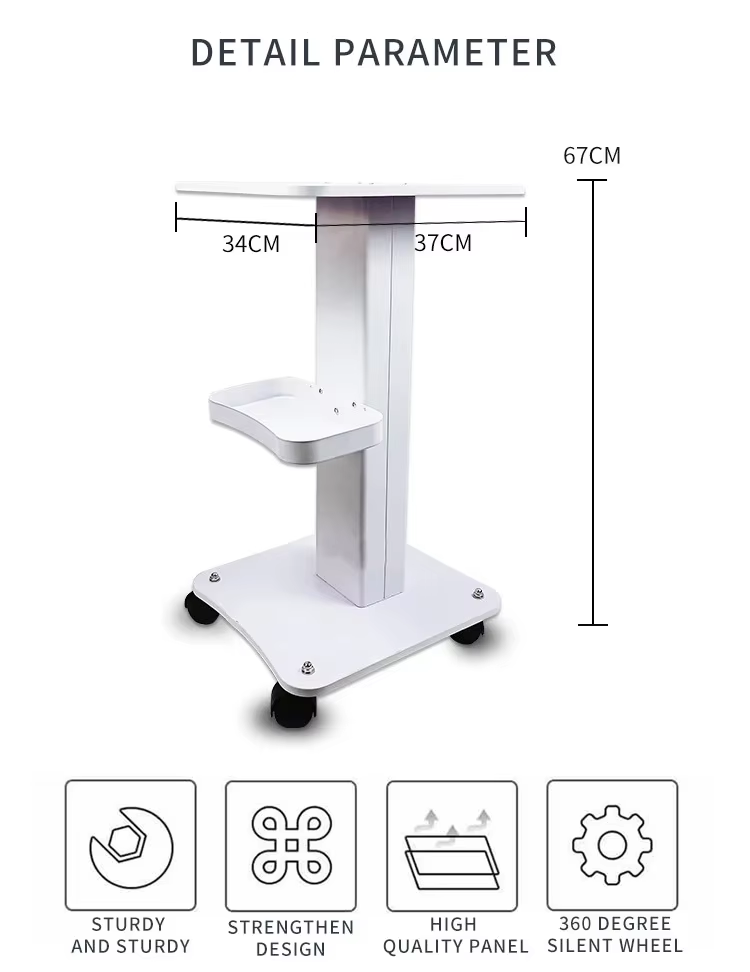 Beauty instrument cart, SPA machine cart, universal silent rollers, small bubble medical cart, multifunction beauty storage cart