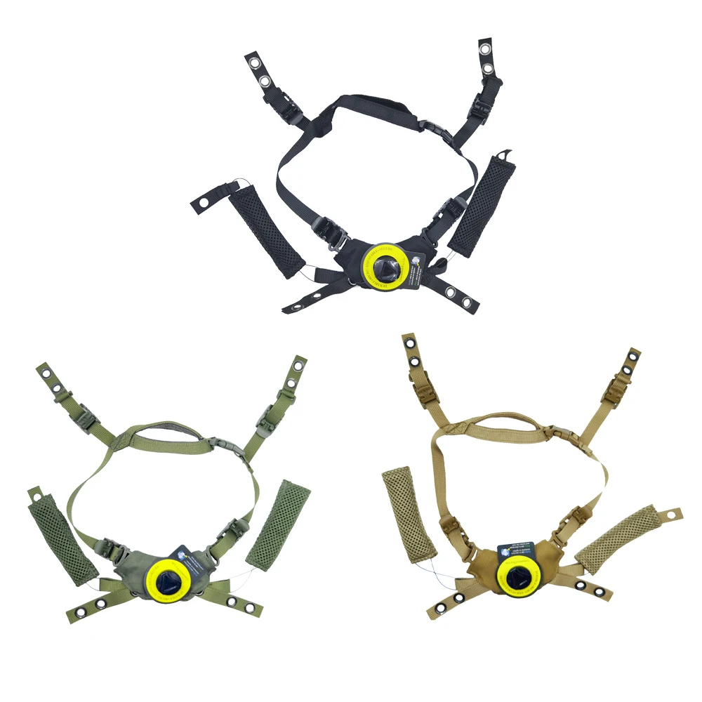 Sistema di sospensione per casco tattico Sottogola con cordino di sospensione per accessori per casco tattico Team Wendy FAST MICH