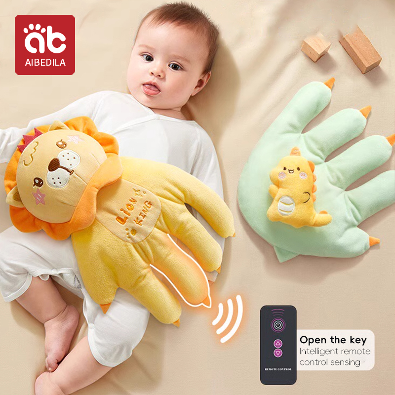 AIBEDILA Rustgevend babyslaaphulpkussen Baby's Rustgevende palmen Babyslaaphulpmiddel Baby Kalmerende afstandsbediening Handpalm Peuter