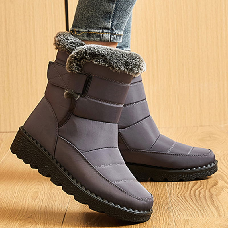 Botas de nieve para Mujer, Botas suaves con plataforma, zapatos de Mujer, Botas de piel para mantener el calor, nuevas Botas de talla grande para Mujer, zapatos de invierno