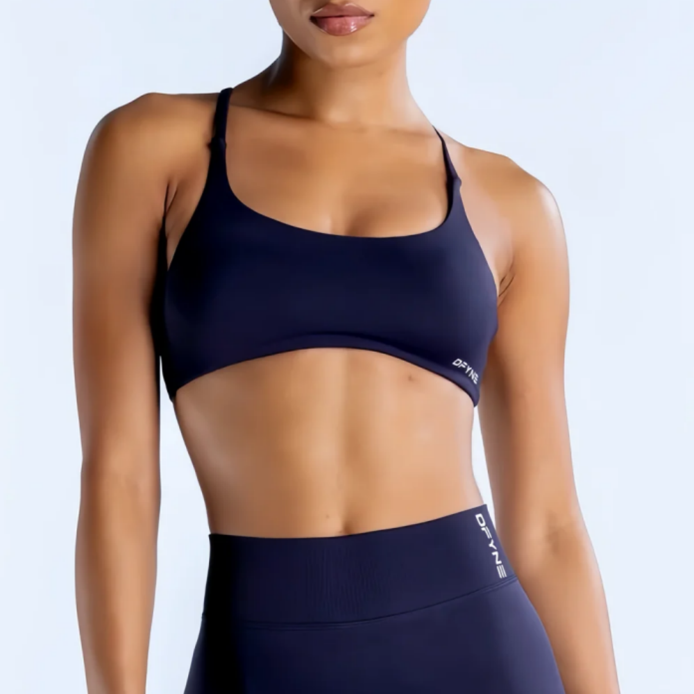 Dynamic Twist Back Bra с логотипом Женский бесшовный топ для йоги Бюстгальтер со средней поддержкой Мягкий укороченный топ для спортзала Эластичный спортивный топ для фитнеса