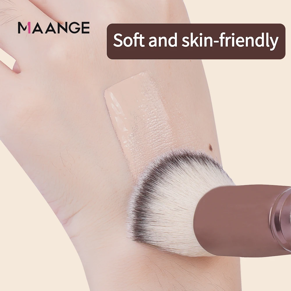 Maange แปรงแต่งหน้า1ชิ้นพร้อมกล่องคอนซีลเลอร์แป้งรองพื้นแปรงคอนทัวร์แปรงขนนุ่มหนาแน่นเครื่องมือความงามสำหรับผู้หญิง