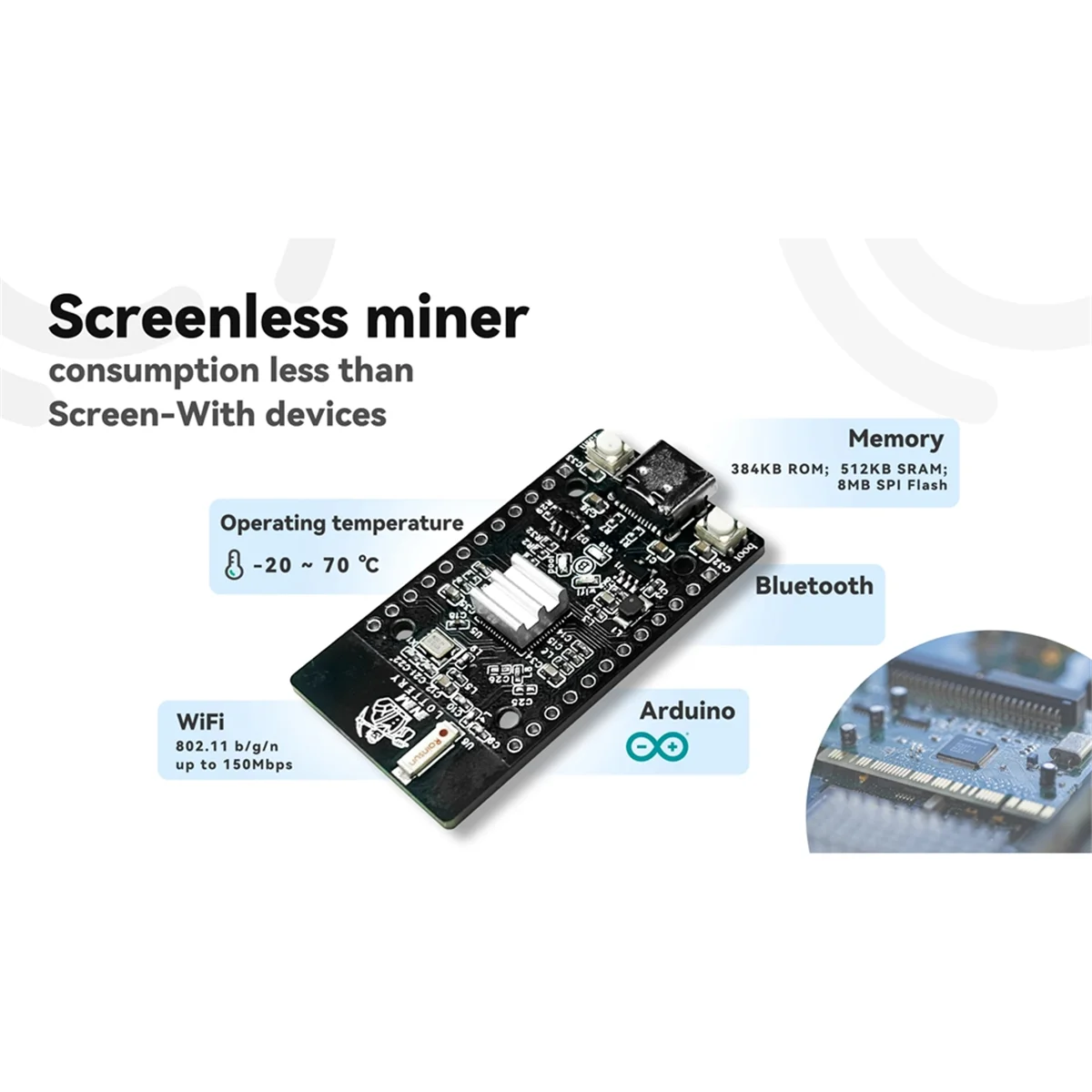 Diskon Besar NM-Bot-Chain NMMiner Lucky BTC Solo Lottery Miner 120KH/S Lebih Tinggi Nerdminer V2 ESP32S3 Rantai Satu Per Satu Daya Rendah 1 Buah
