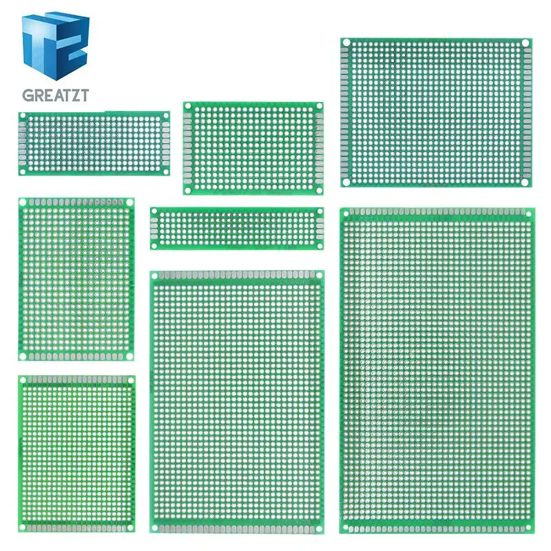 2x8 3x7 4x6 5x7 6x8 7x9 8x12 9x15 Double Side Prototype Diy Universal Printed Circuit Board Protoboard For Arduino Diy Kit