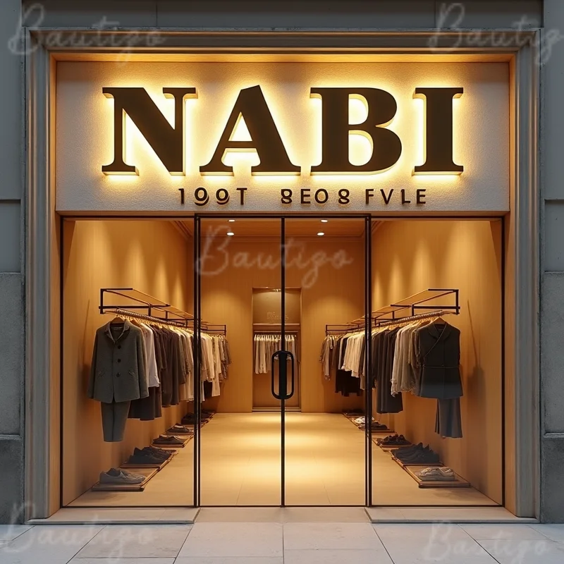 Custom LED Backlit 3D Metal Sign Letters For Storefront Business Waterproof Illuminated Light Up Advertising Signage Display