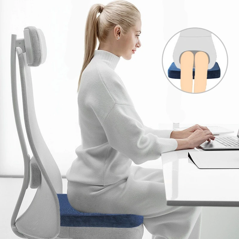 1pc cuscino ergonomico per ufficio in memory foam cuscino anti emorroidi cuscino per sedia cuscino per coccige cuscino per seggiolino da ufficio per auto