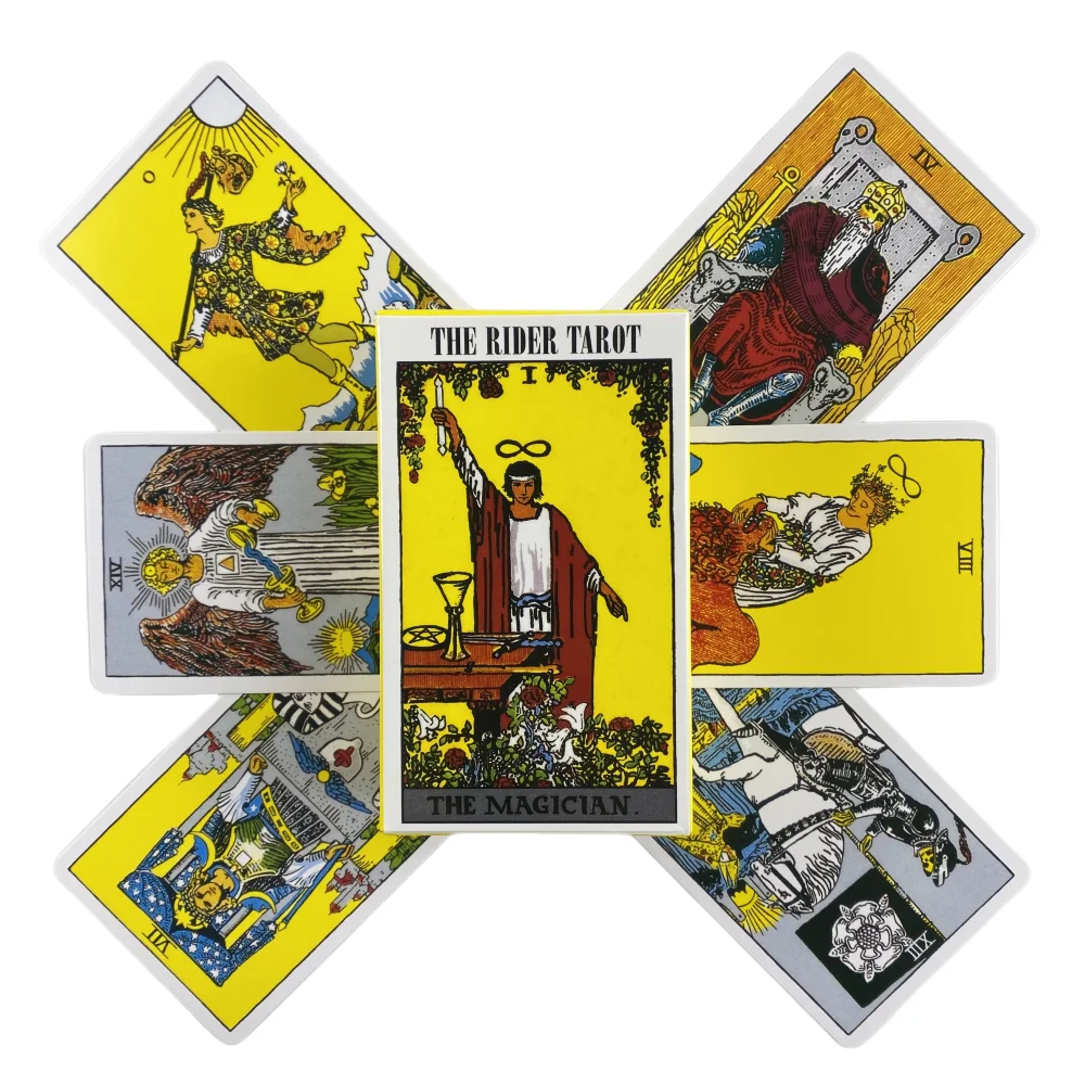 Cartas de tarô The Rider Um baralho de 78 com guia de papel Oráculo Inglês Adivinhação Edição Borad Jogos
