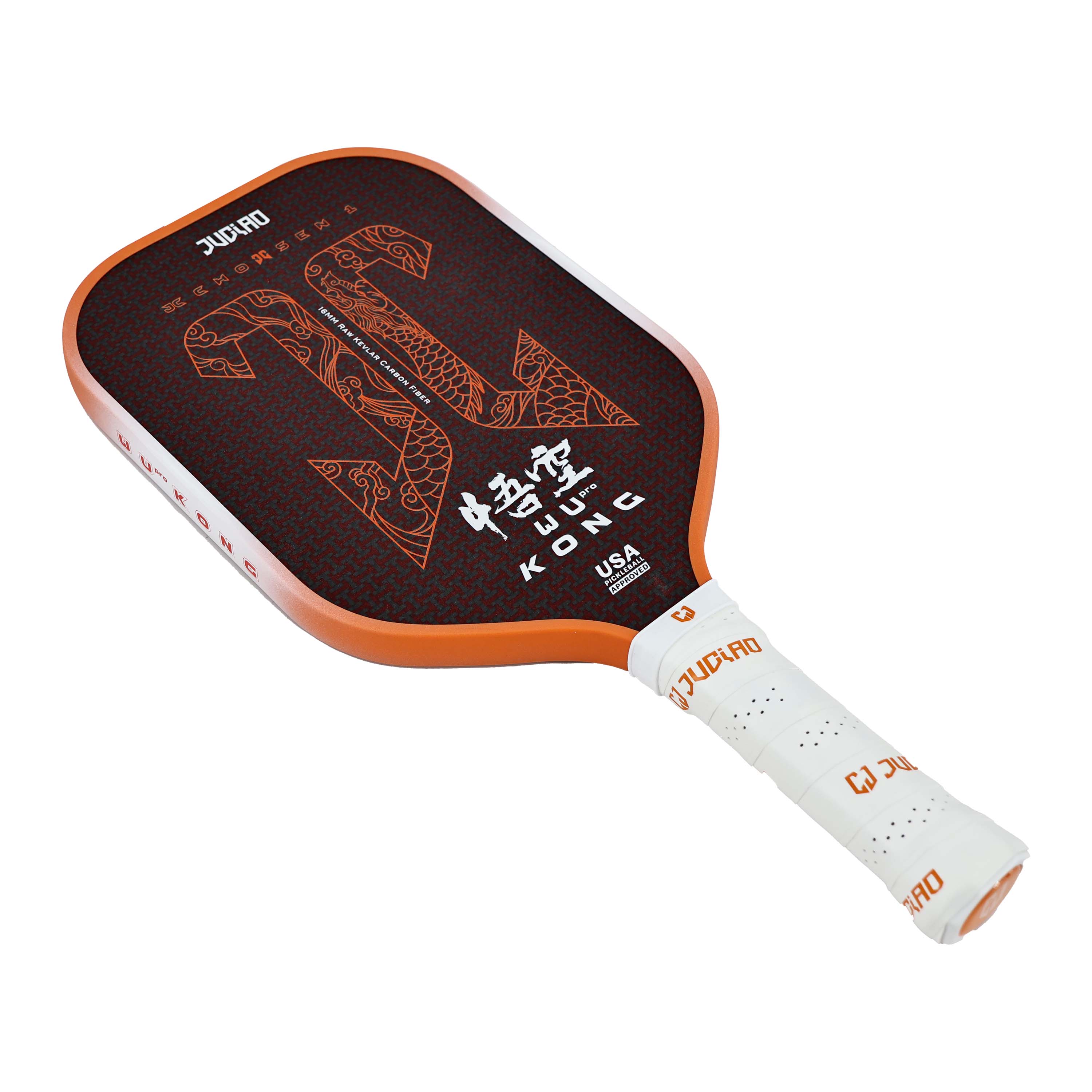 Juciao USAPA – palette de Pickleball en Fiber de carbone Kevlar approuvée par l'USAPA, Surface texturée thermoformée avec bord en mousse