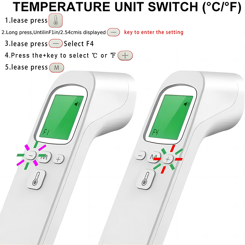 Termometro Termometro digitale per allarme temperatura senza contatto per adulti Termometro multifunzione a infrarossi per interni sulla fronte