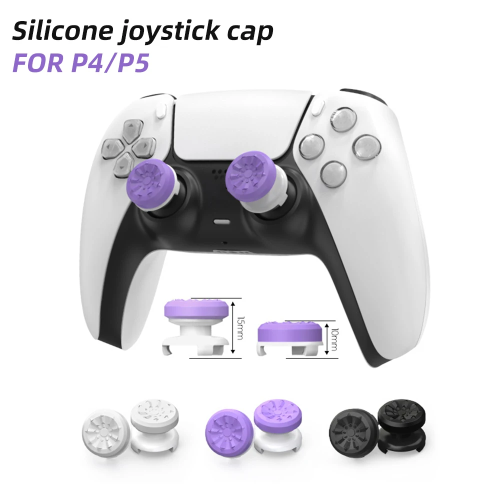 Empuñadura de silicona para pulgar P5/p4, tapas de refuerzo de Joystick P5, accesorios de controlador de juego, par de tapas de balancín compatibles con P4/P5, 2 uds.