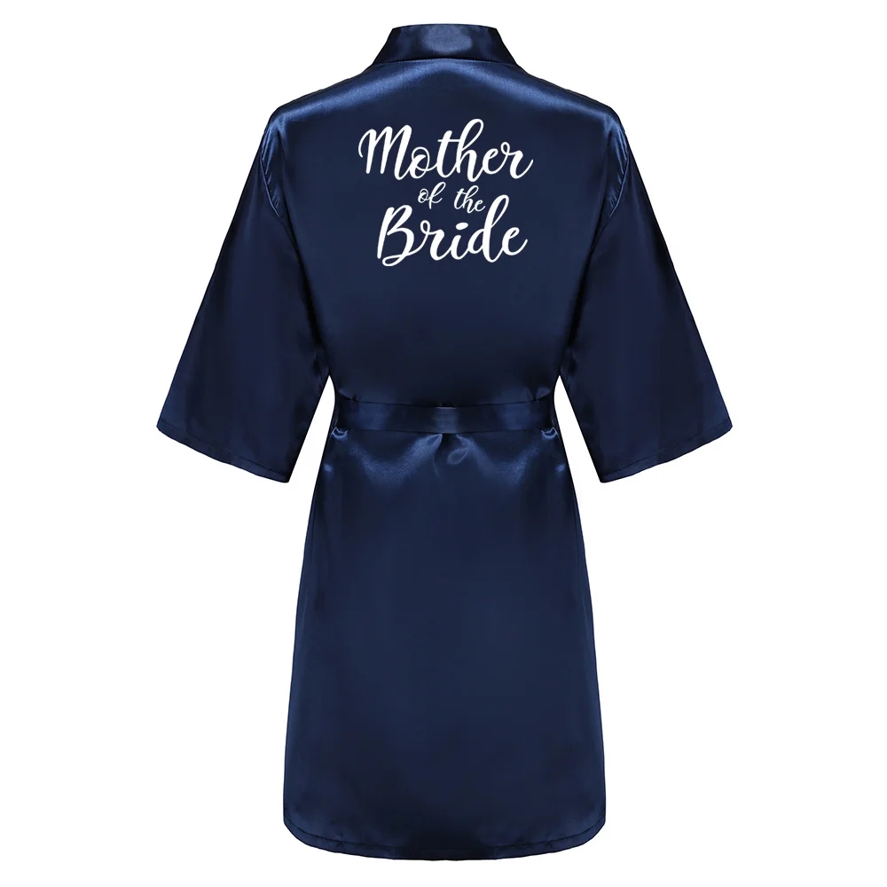 Roupões de seda de cetim plus size roupão de casamento noiva dama de honra mãe dama de honra vestido roupas femininas pijamas azul marinho