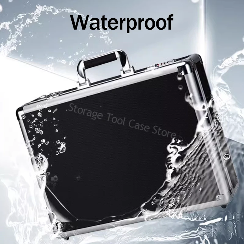 Aluminum Tool Box Potable Password Toolbox Safety Instrument Case Storage Box Equipment Hard Case Shockproof Tool Case Suitcase