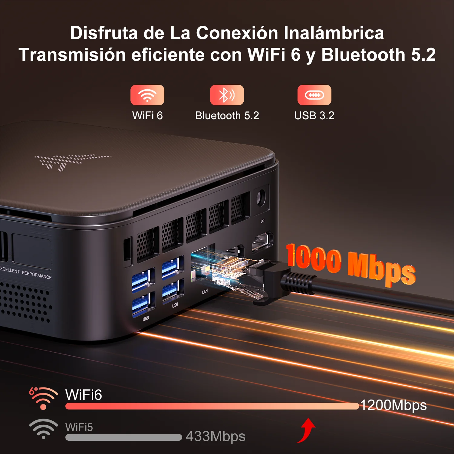 ACEMAGIC E3B MINI PC AMD Ryzen 7 5825U 16/32 GB RAM 512 GB/1 TB SSD Windows 11 Pro MINI Computer Wifi6 BT5.2 4K Tripla Display