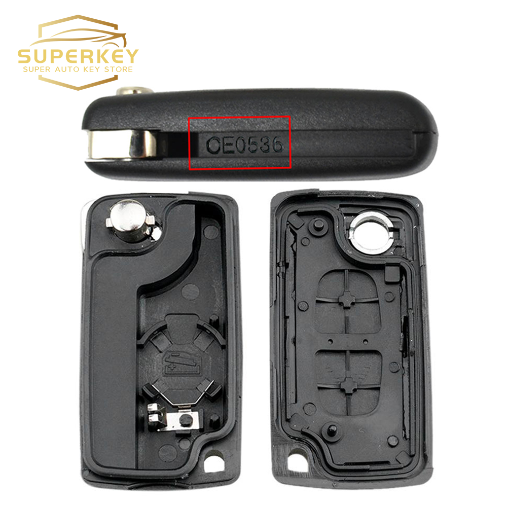 SUPERKEY флип-чехол для дистанционного ключа автомобиля для Citroen C2 C3 C4 C5 C6 Xsara Berlingo для Peugeot 207 307 308 407 607 807 HU83 VA2