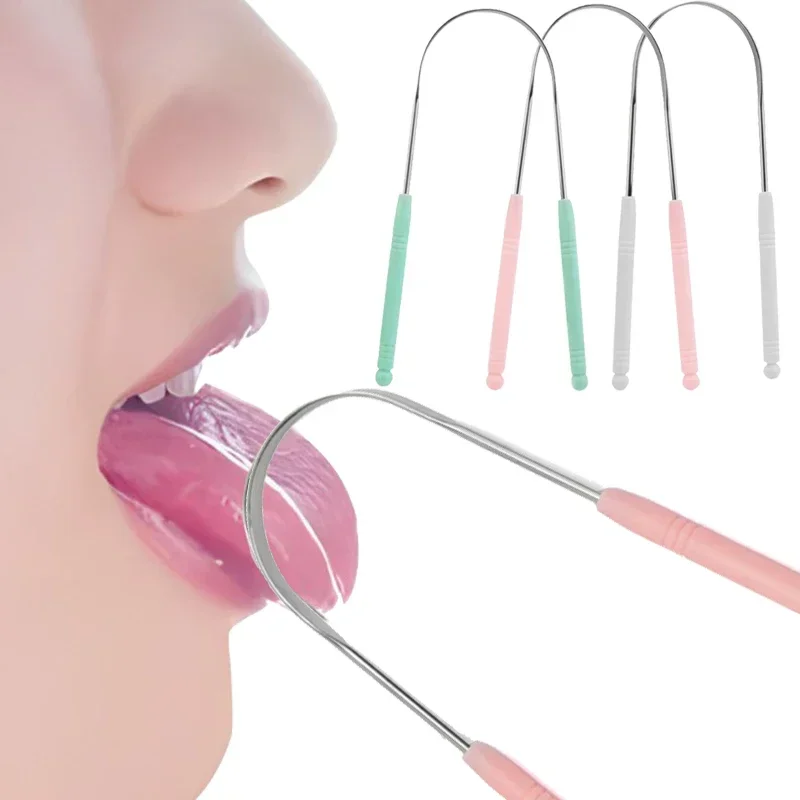 Limpiador De Lengua 스테인리스강 통기성 스크래퍼, 신선한 호흡 청소 코팅, 혀 칫솔, 구강 위생, U자형 금속