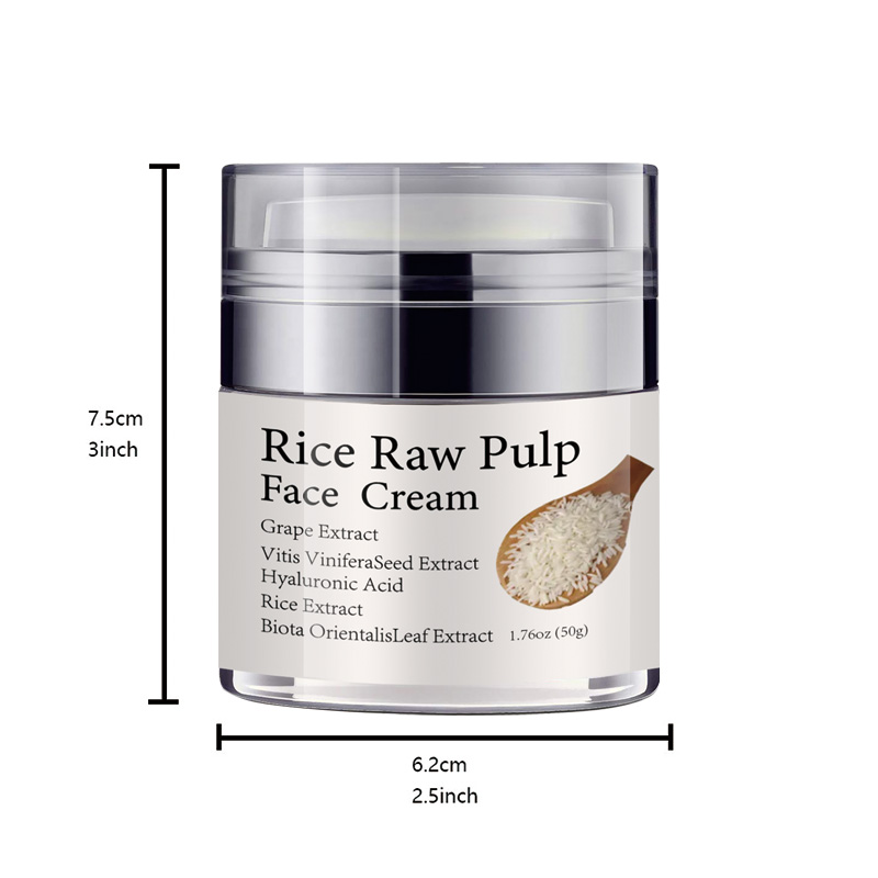 50g Rice Moisturizing Cream, Rich Nutritional Ingredients, Moisturizing, Gentle and Moisturizing, Light Texture, Quick Absorption and Unique Use Experience, Suitable for All Skin Types