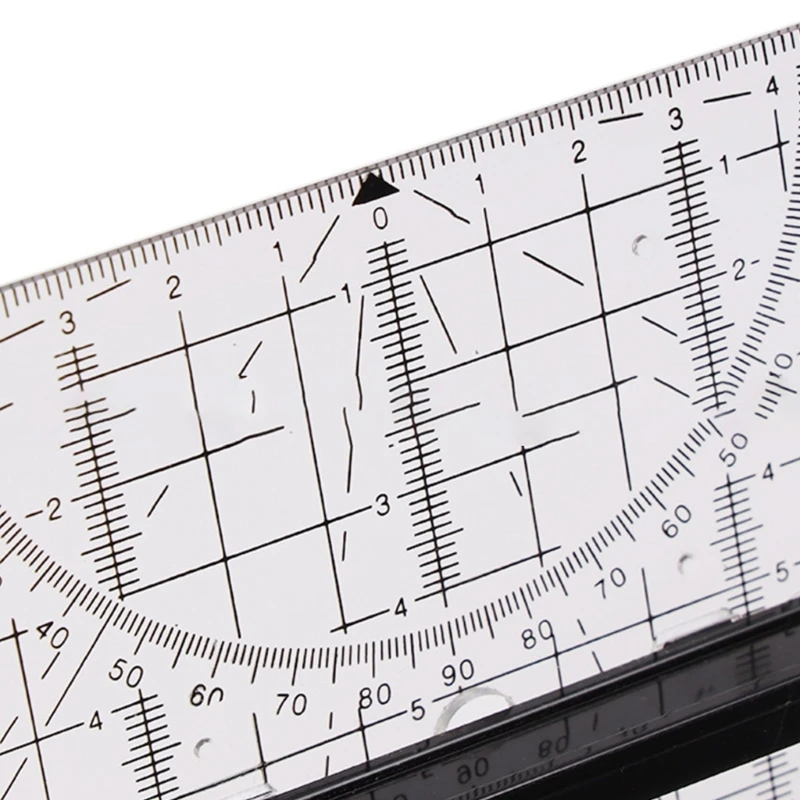 Triangle Rulers Square Set Plastic Protractor Transparent Scale Rulers with Handle School Supplies Geometrys Measuring Tool