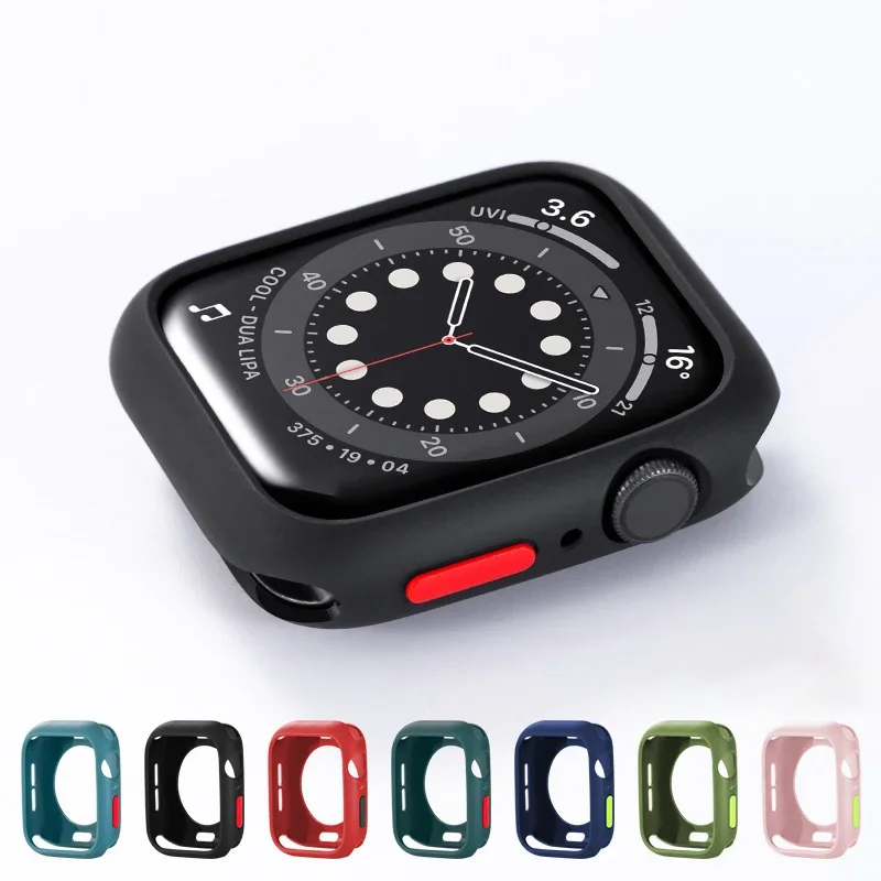Candy Weiche Silikonhülle für Apple Watch Cover Ultra 9 8 7 6 Se 45 mm 42 mm 44 mm 40 mm 41 mm 38 mm Gummischutzuhr für Damen