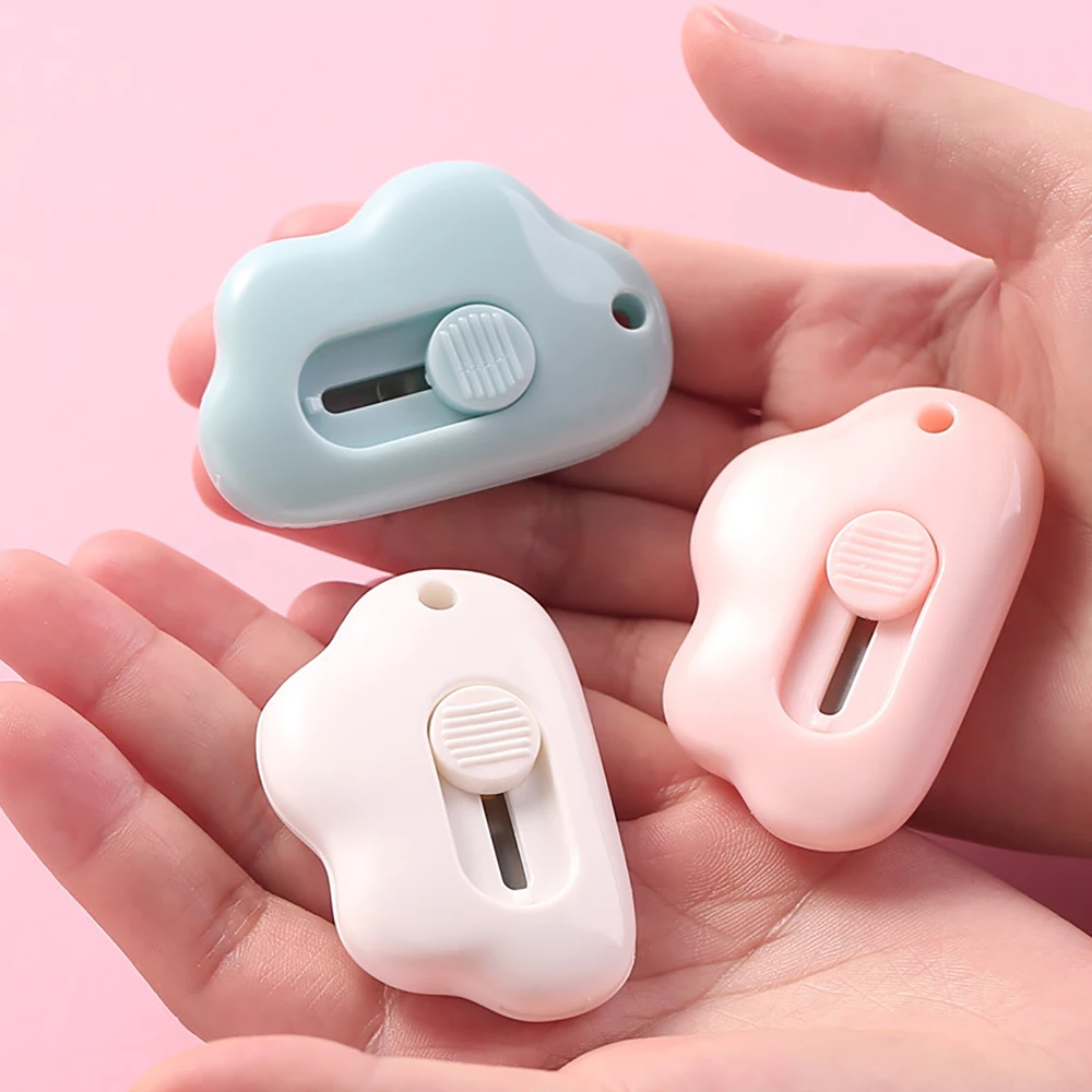 MINI Pocket Cloud Art Utility มีดกล่องมีดเครื่องตัดกระดาษหัตถกรรมห่อเติมใบมีดยูทิลิตี้มีดเครื่องตัดกระดาษเครื่องเขียน
