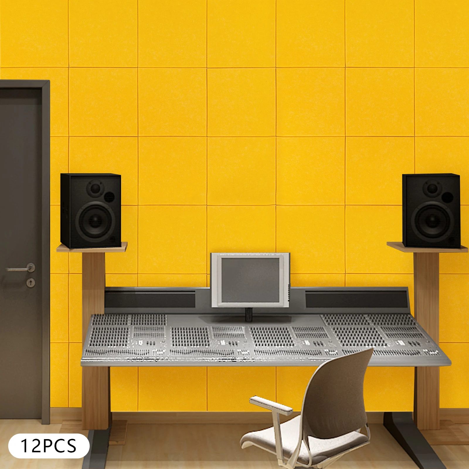 12tlg Akustikplatten Studio Büro High Dichte Schalldämmende Platten 0,35*11,8*11,8in