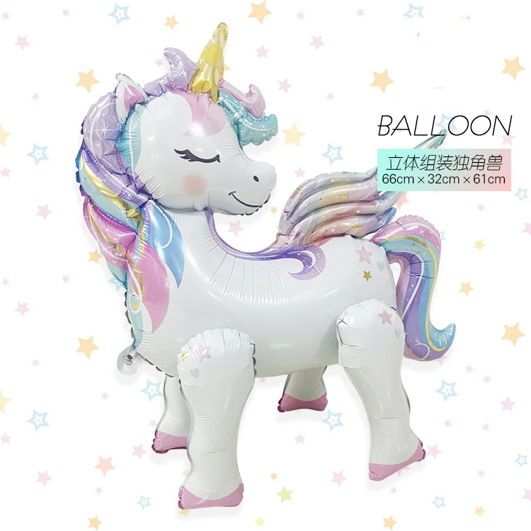 Supporto unico costantemente decorazioni per feste di compleanno di unicorno forniture fidanzamento di nozze palloncini per unicorno in lamina per bambini globos