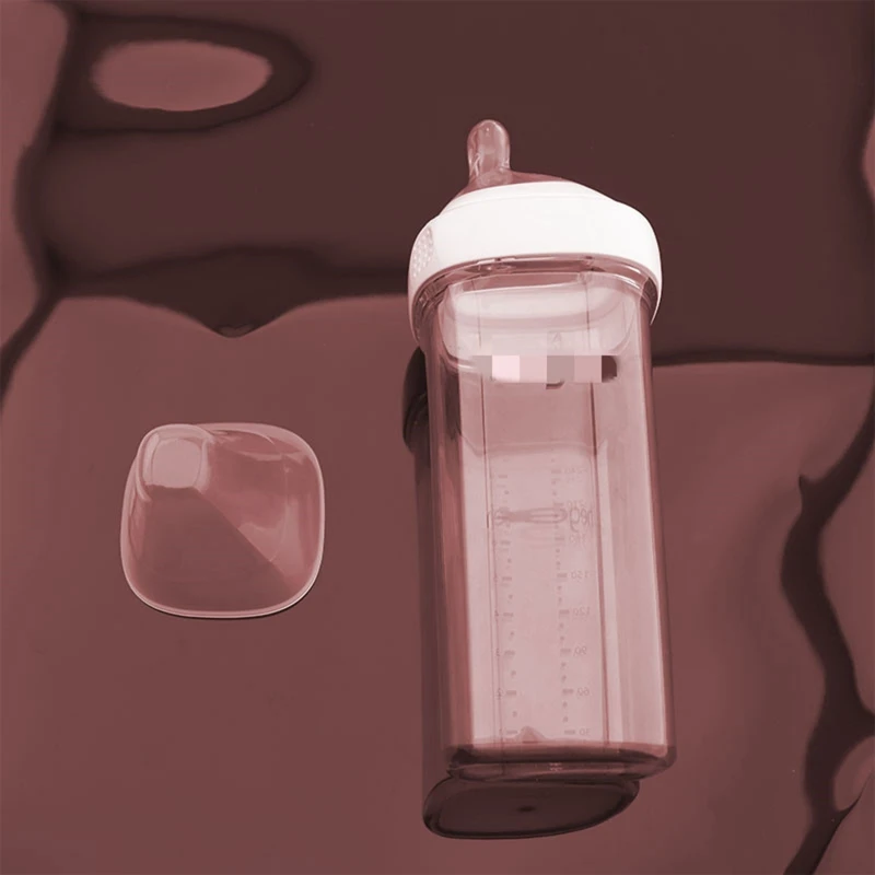 Collar y cubierta transparente que convierte sin problemas un contenedor de almacenamiento en una botella de alimentación, Compatible con botellas Hegen P31B