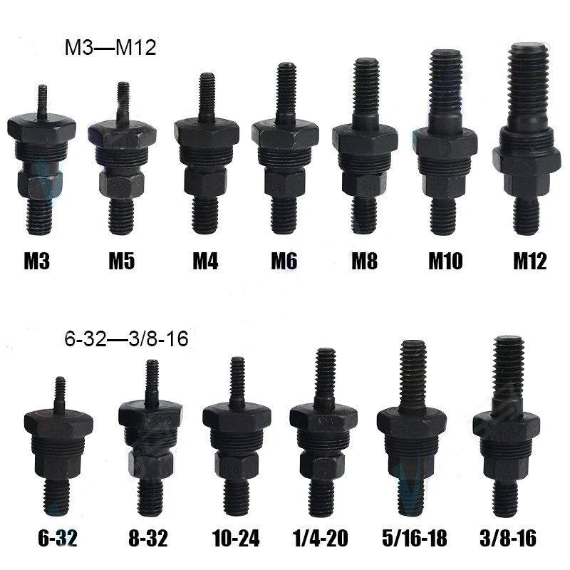 1Pcs M3-M12 Rivets ใส่ถั่วแบนหัวเกลียว Nut สำหรับ Hand Riveter Gun เครื่องมือเกลียว Nut Rivets เครื่องมืออุปกรณ์เสริม
