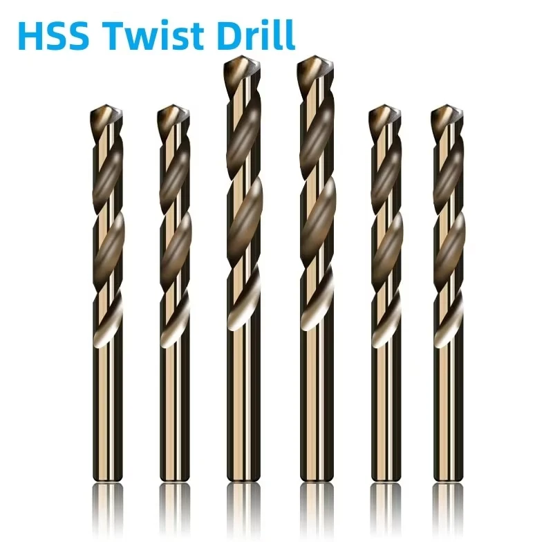 Rafford hss m35 conjunto de brocas helicoidais revestidas de cobalto, núcleo para madeira, metal, cortador de buraco, aço inoxidável, perfuração de madeira e metal