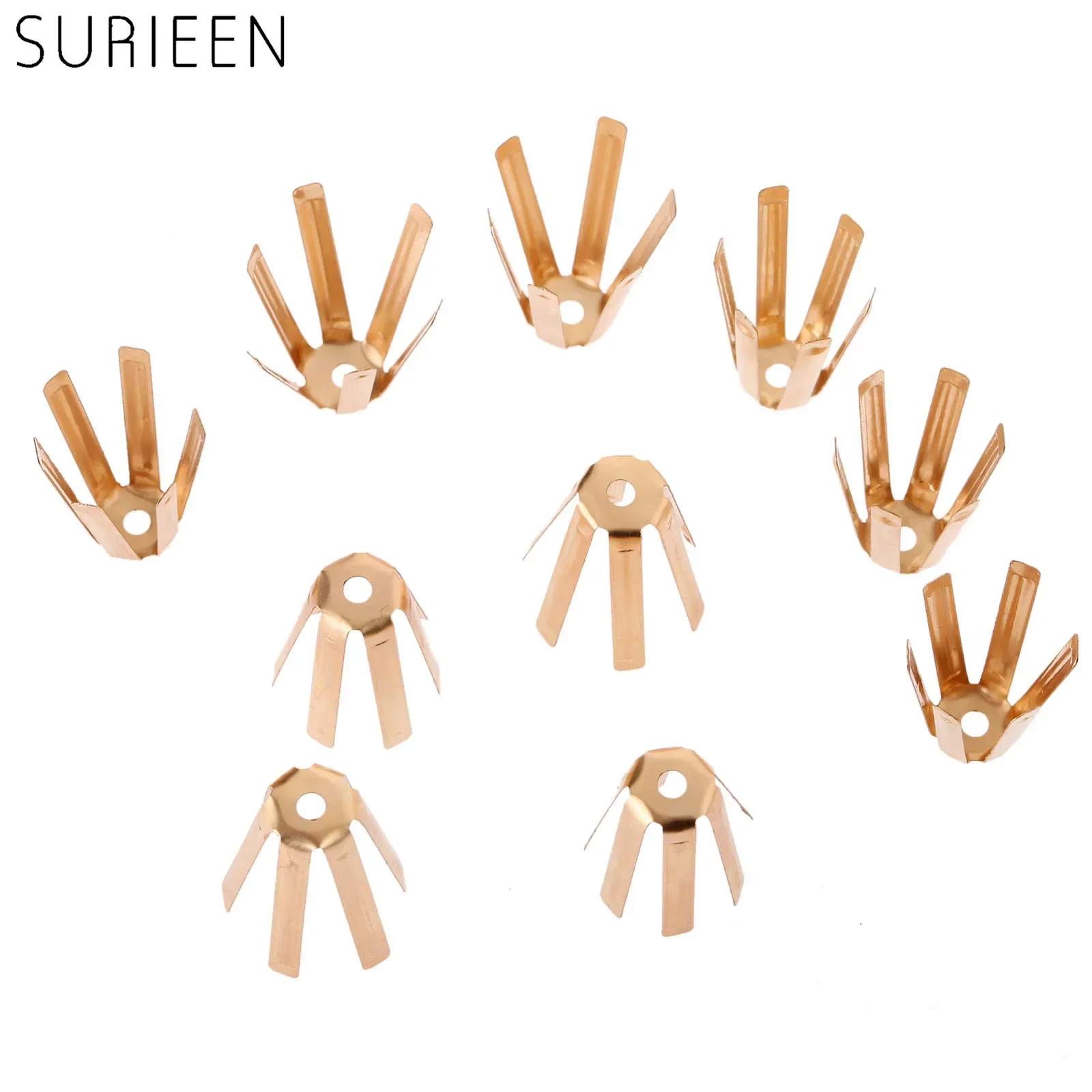 Sureen universal 10 pçs adaptador de golfe de bronze espaçador calços caber 0.335 0.350 eixos de golfe calço adaptador golfe clube eixos acessórios