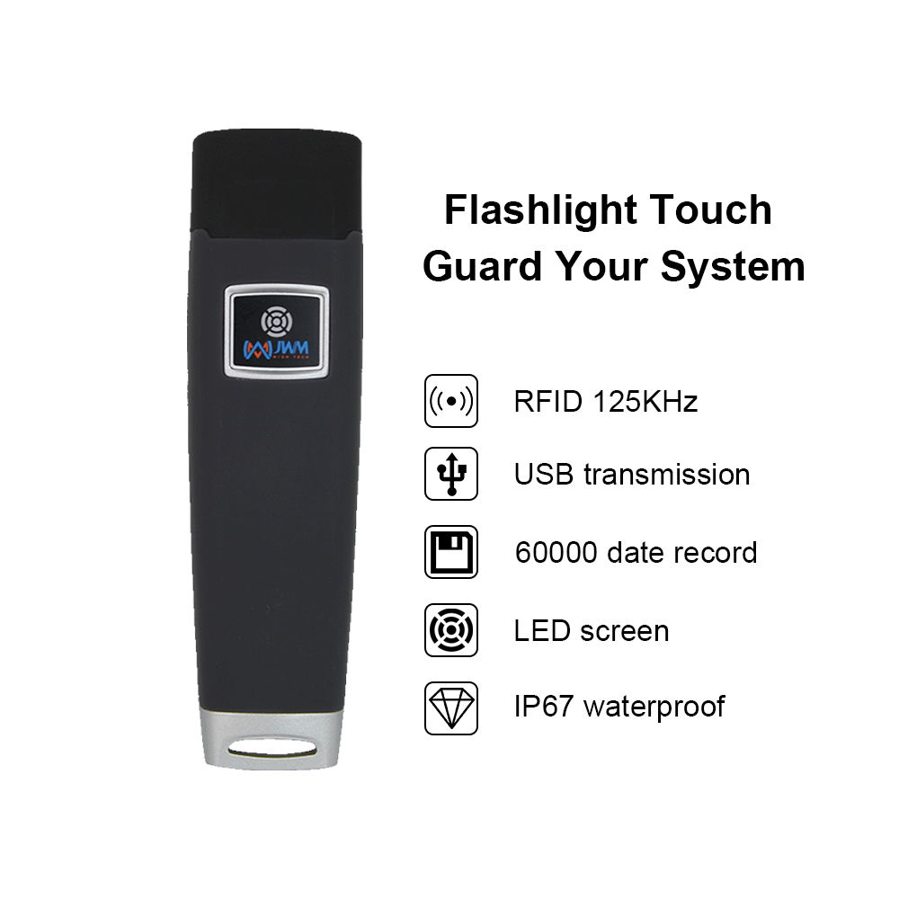 Sistema de patrulla de guardia JWM, varita de punto de control de recorrido de guardia RFID de 125 kHz con pantalla LCD, sistemas de seguridad de guardia