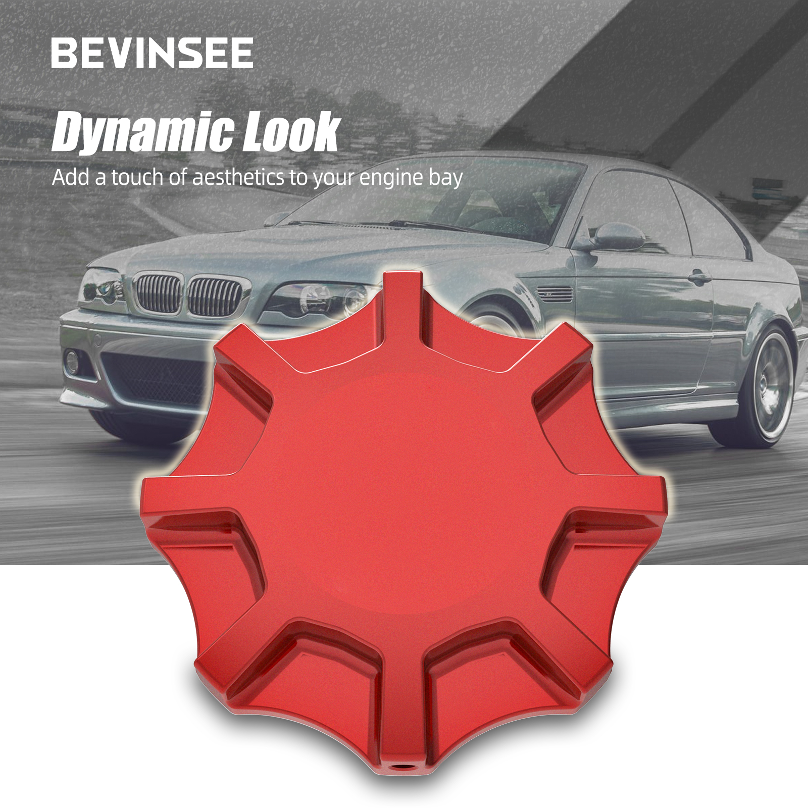 BEVINSEEアルミニウム製パワーステアリングキャップ,bmw e46 e60 e36 e90 e91 e92 e93 e39 e61 e81 e87 x1 x3 x5 z3 z4 325i 328i 525i